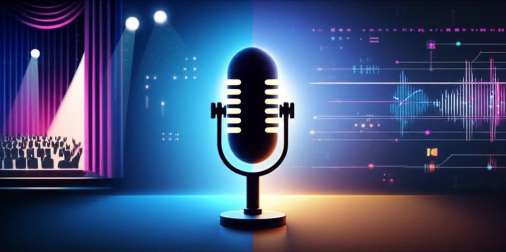 Vocal competition combining virtual screens and live stage performances.