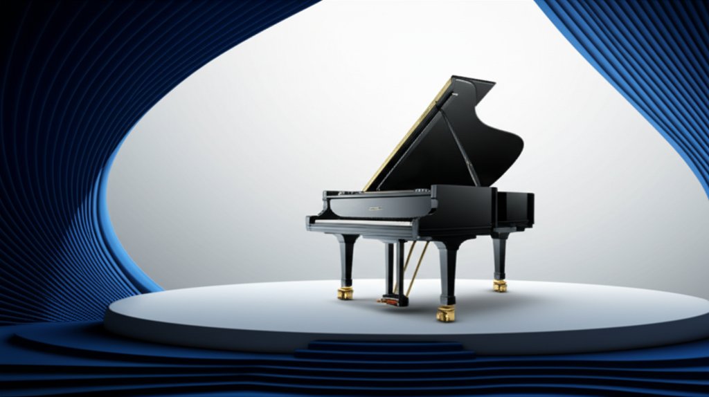 Pianist performing a classical piano concerto at a competition.